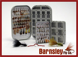 2 fly fishing boxes and 100 trout flies