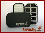 large black 10 compartment fly box