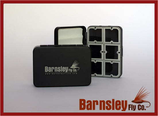 Small (Black)- 6 Compartment Aluminum Fly Box