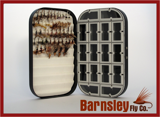 Fly Box + 50 Assorted BARBLESS Dry Flies